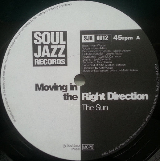 Moving In The Right Direction : The Sun / Hand On The Skunk (12")