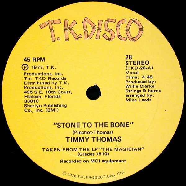 Timmy Thomas : Stone To The Bone (12&quot;)