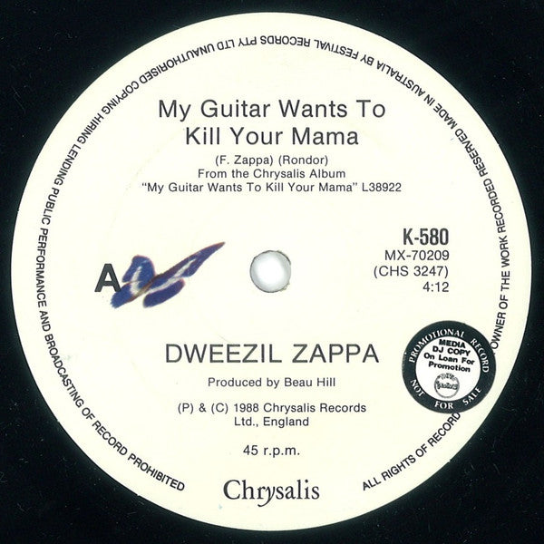 Dweezil Zappa : My Guitar Wants To Kill Your Mama (7&quot;, Single)