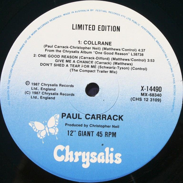 Paul Carrack : When You Walk In The Room (12", Single)