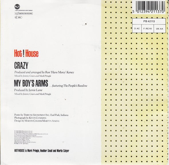 Hot House : Crazy (7", Single)