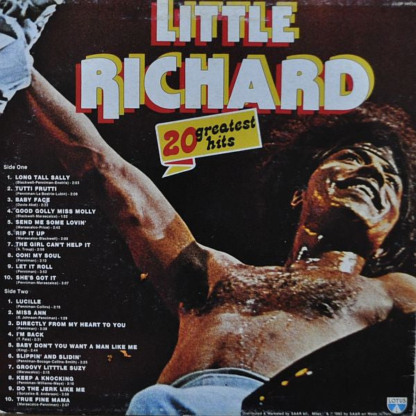 Little Richard : 20 Greatest Hits (LP, Comp)