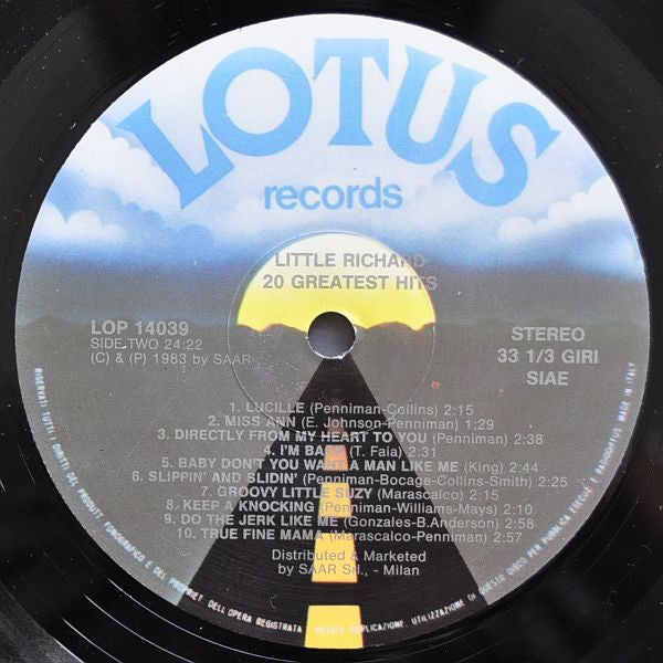 Little Richard : 20 Greatest Hits (LP, Comp)