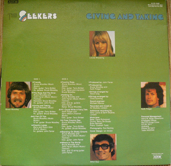 The Seekers : Giving And Taking (LP, Album, Gat)