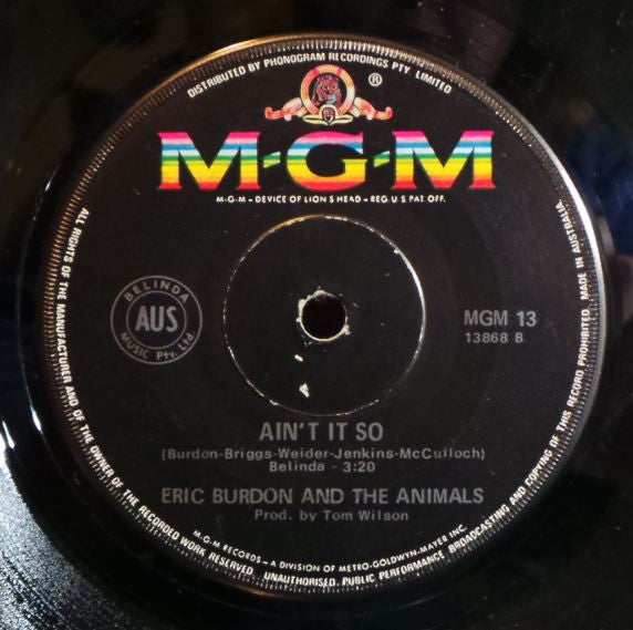 Eric Burdon And The Animals* : Monterey (7", Single)