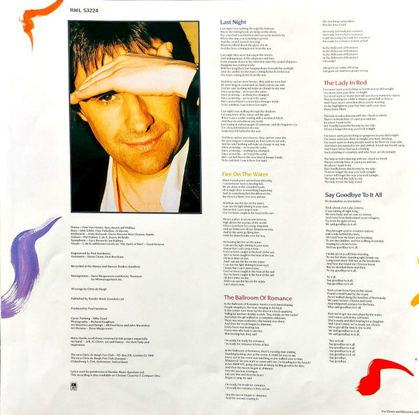Chris de Burgh : Into The Light (LP, Album, RE)