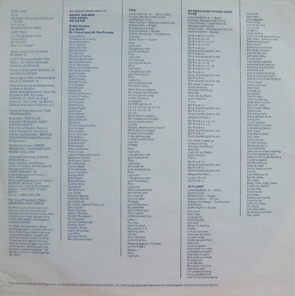 Larry Graham And Graham Central Station* : My Radio Sure Sounds Good To Me (LP, Album)