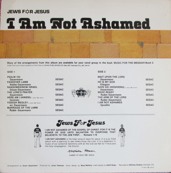 The Liberated Wailing Wall : I Am Not Ashamed (LP, Album)