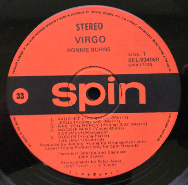 Ronnie Burns : Virgo (LP, Gat)