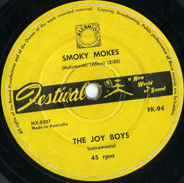 The Joy Boys : Smoky Mokes / Kurrawatha (7&quot;, Single)