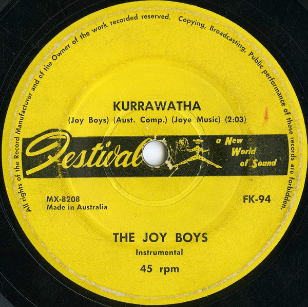 The Joy Boys : Smoky Mokes / Kurrawatha (7", Single)