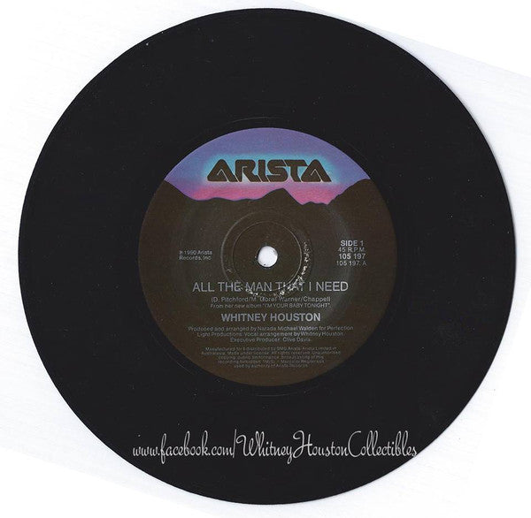 Whitney Houston : All The Man That I Need (7", Single)