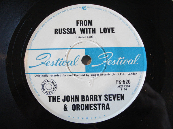 The John Barry Seven And Orchestra : From Russia With Love (7&quot;, Single)