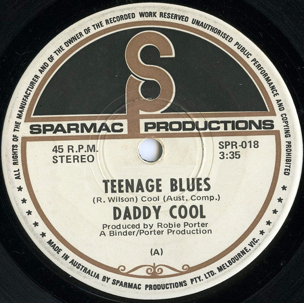 Daddy Cool (5) : Teenage Blues (7&quot;, Single)