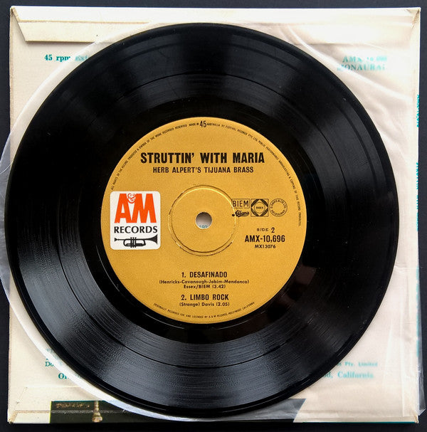 Herb Alpert & The Tijuana Brass : Struttin' With Maria (7", EP, RE)