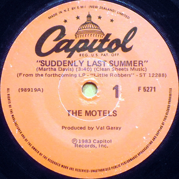 The Motels : Suddenly Last Summer (7&quot;, Single)