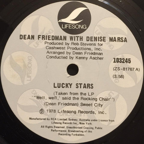 Dean Friedman : Lucky Stars (7&quot;, Single)