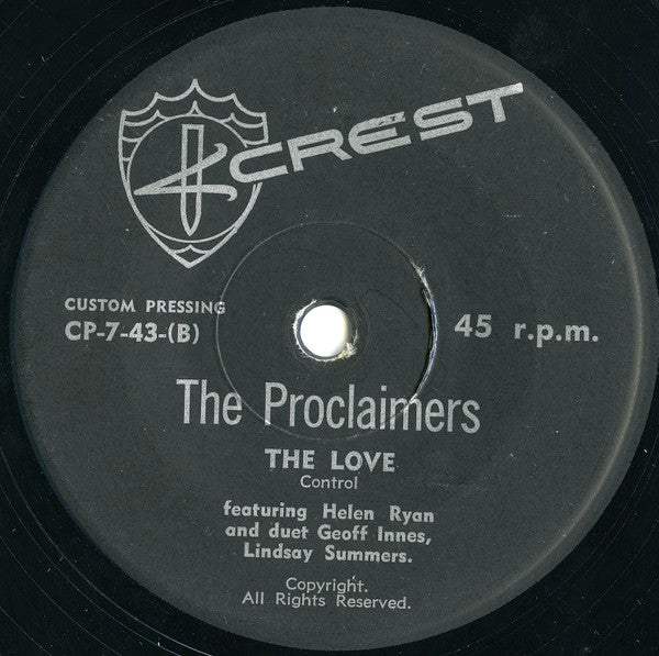 The Proclaimers (3) : Oh Happy Day / The Love (7", Single)