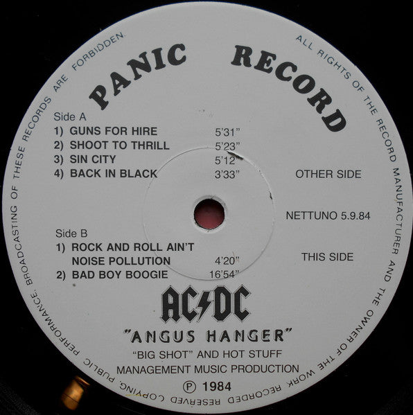 AC/DC : Angus Hanger (2xLP, Unofficial)