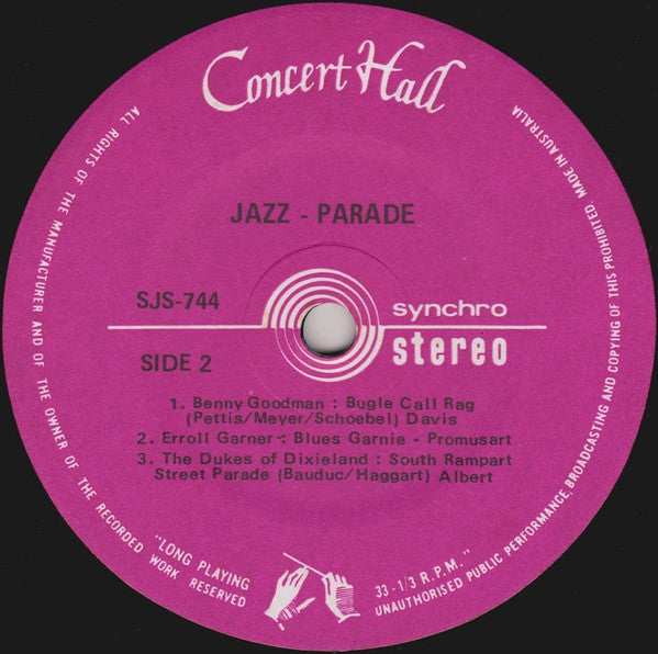 Various : Jazz Parade No. 2 (7", EP)