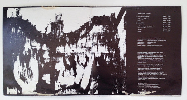 Henry Cow : Unrest (LP, Album, Gat)
