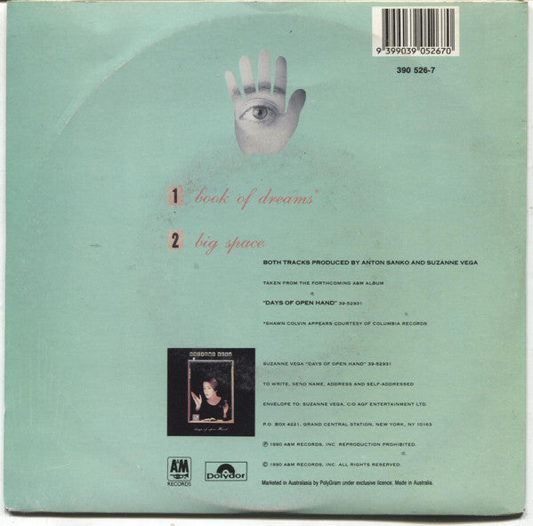 Suzanne Vega : Book of Dreams (7", Single)