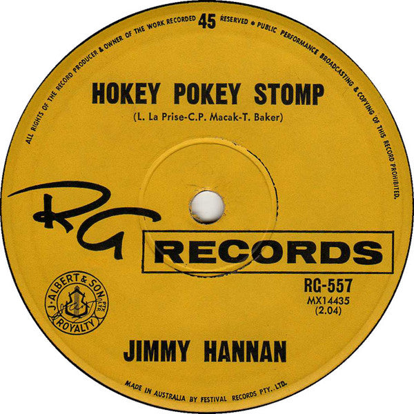 Jimmy Hannan : Hokey Pokey Stomp  (7", Single, Mono)