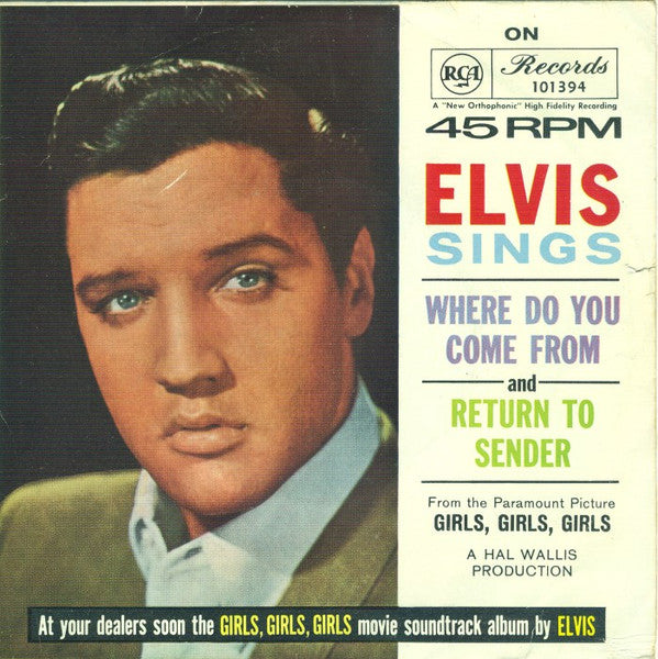 Elvis Presley With The Jordanaires : Return To Sender (7&quot;, Single)