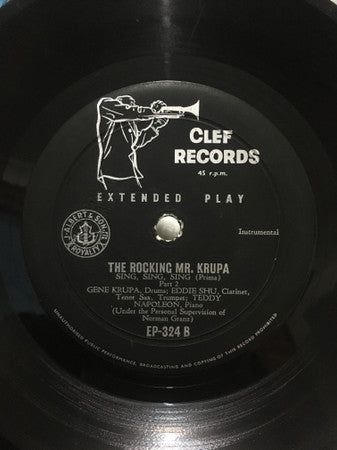 Gene Krupa : Sing, Sing, Sing (7", EP)