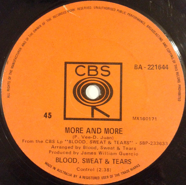 Blood, Sweat And Tears : Spinning Wheel (7", Single)