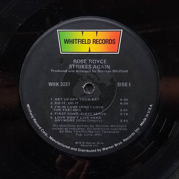 Rose Royce : Strikes Again (LP, Album, Los)