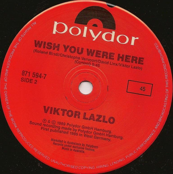 Viktor Lazlo : City Never Sleeps (7", Single)