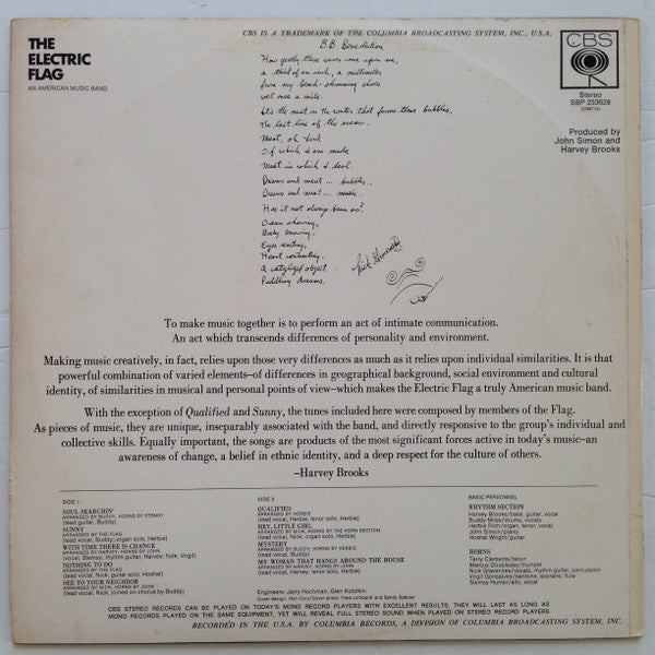 The Electric Flag : An American Music Band (LP, Album)