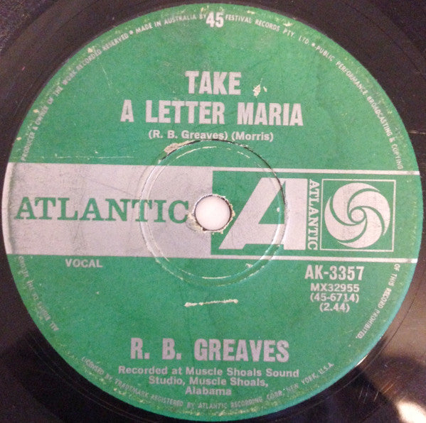 R.B. Greaves : Take A Letter Maria (7", Single)