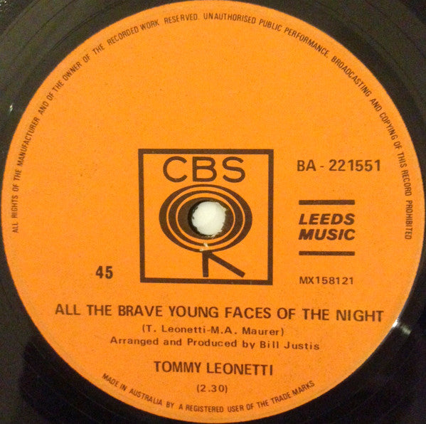 Tommy Leonetti With Kimberly Beck : Let's Take A Walk (7", Single)