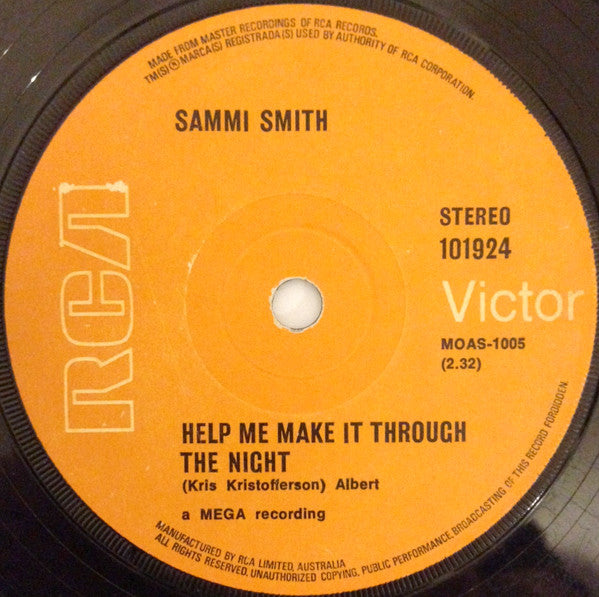 Sammi Smith : Help Me Make It Through The Night (7&quot;)