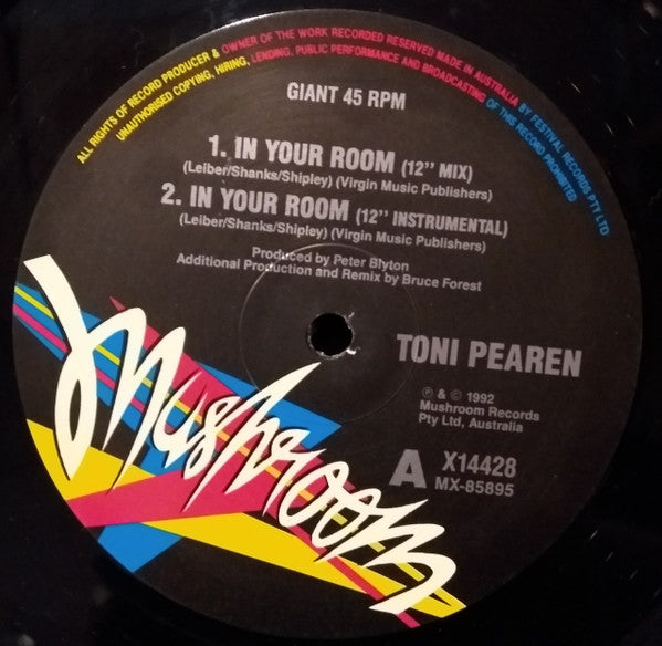 Toni Pearen : In Your Room (12&quot;)