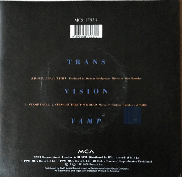 Transvision Vamp : (I Just Wanna) B With U (7", Single)