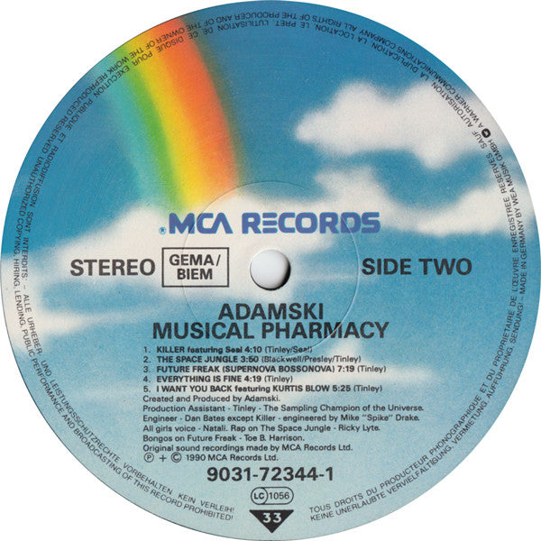 Adamski : Doctor Adamski's Musical Pharmacy (LP, Album)