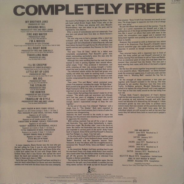 Free : Completely Free (LP, Comp)