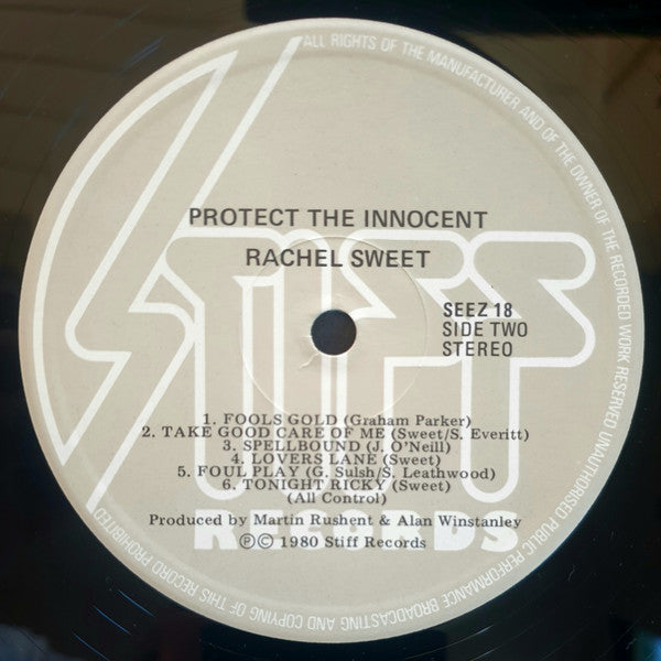 Rachel Sweet : Protect The Innocent (LP, Album)