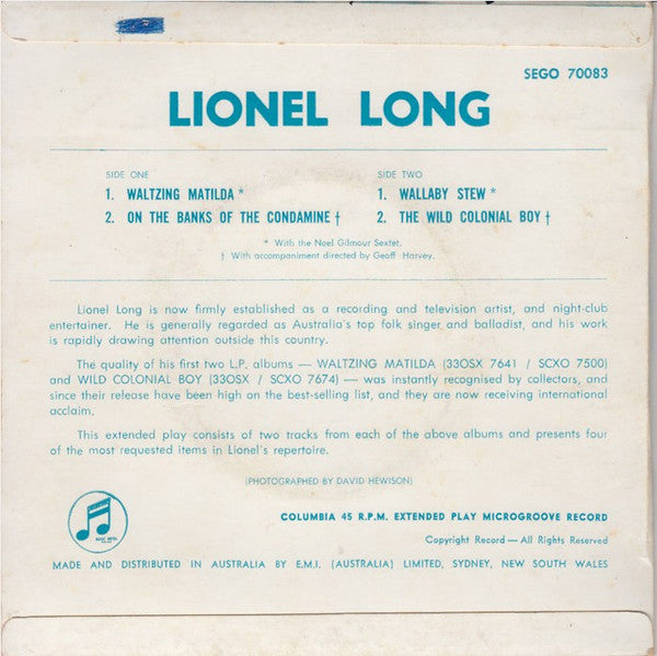 Lionel Long : Lionel Long (7", EP)