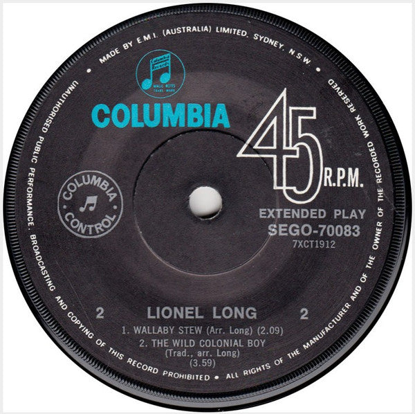 Lionel Long : Lionel Long (7", EP)