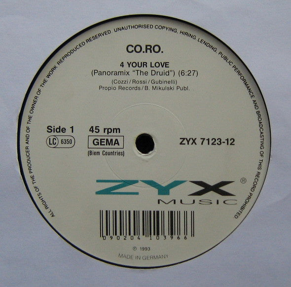 CO.RO. : 4 Your Love (12&quot;)