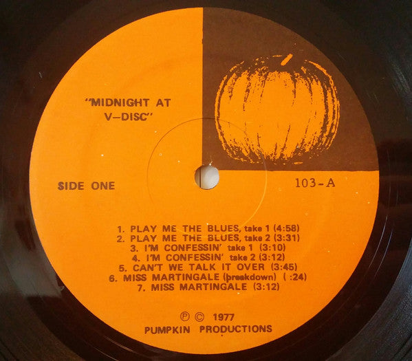 Louis Armstrong * Jack Teagarden And The V-Disc All Stars : Midnight At V-Disc (LP, Comp, Ora)