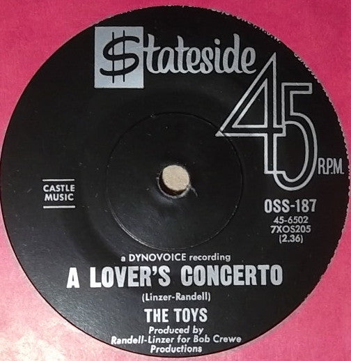 The Toys : A Lover's Concerto (7", Single)