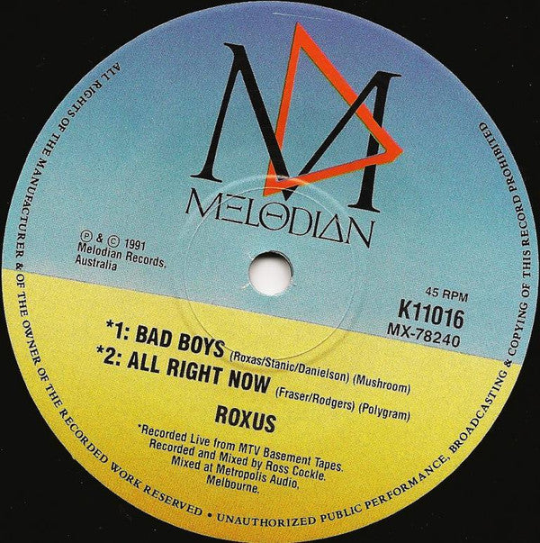 Roxus : Bad Boys (7", Single, Ltd)
