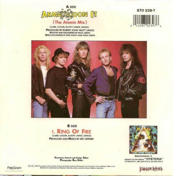 Def Leppard : Armageddon It (The Atomic Mix) (7", Single)