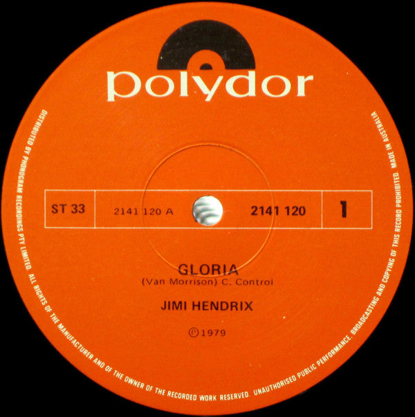 Jimi Hendrix : Gloria (12", Single, S/Edition)