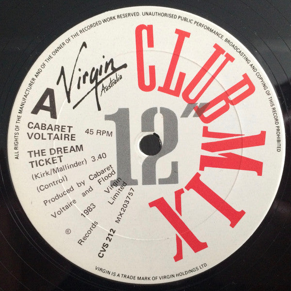 Cabaret Voltaire : The Dream Ticket (12&quot;, Single)